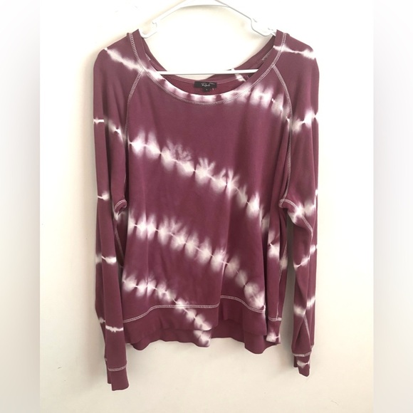 Rails Theo Sweatshirt Cranberry Tie Dye Size L Lightweight French Terry - Picture 2 of 7
